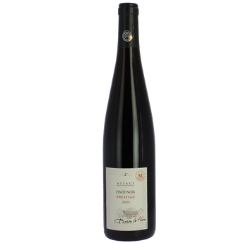 Image de Vin rouge AOP Pinot Noir Alsace cuvée prestige BARON DE HOEN, bouteille de