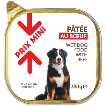 Image de Aliment pour chien Pâtée au boeuf PRIX MINI - barquette
