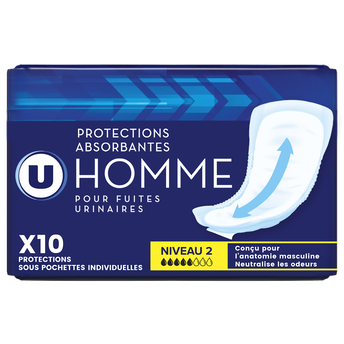 Image de U
Protections anatomiques incontinence pour homme niveau 2