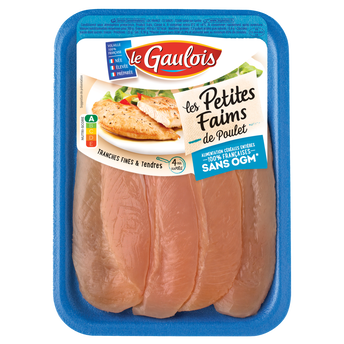 Image de Aiguillettes poulet sans OGM, Les petites faims LE GAULOIS, France, 4pièces, 250 g