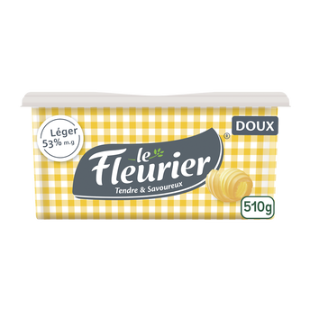 Image de Mélange de matières grasses allégées doux 53% de MG, LE FLEURIER, barquette de