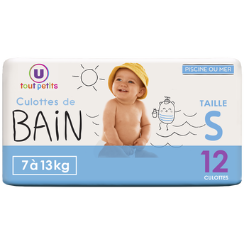 Image de U TOUT PETITS
Culotte de bain taille S 7/13kg, paquet