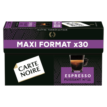Carte Noire Café Capsules Carte Noire Espresso Puissant N°11 - Compatible Nespresso - X30