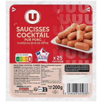 Image de U
Saucisses cocktail fumées - x25