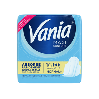 Image de Serviettes hygiéniques maxi confort Normal Plus VANIA
