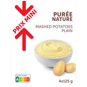 Image de Purée nature PRIX MINI sachets 4x125g