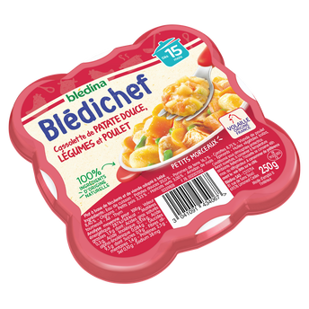 Image de Plat bébé légumes patates douces poulet dès 15mois BLEDICHEF BLEDINA