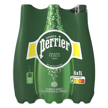 Perrier Eau Minérale Naturelle Gazeuse Perrier, 6x1l