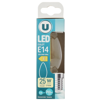 Image de U
Ampoule LED flamme 25W E14 transparent