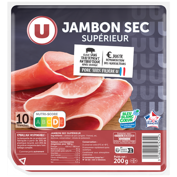 Image de U
Jambon sec supérieur - x10 tranches