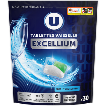 Image de U
Tablettes lave vaisselle excellium