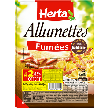Herta Allumettes Fumées Herta (2x230g) Dont 15% Offert