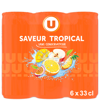 Image de U
Boisson aux fruits plate tropical  6 canettes de