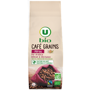 Image de U BIO
Café en grains Bio Café en grains du Pérou - Pérou