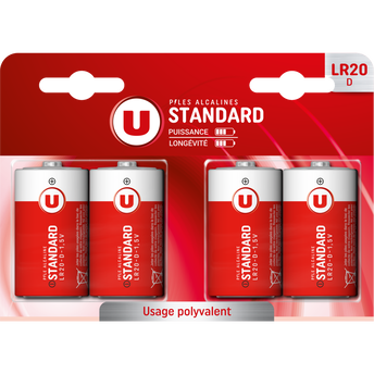 Image de U
Piles Standard, LR20/D, 4