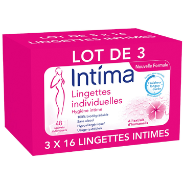 Intima Lingettes Individuelles Frcheur Longue Durée Intima St 3x16