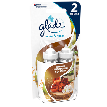 Glade Désodor.sense&spray Rech.santal&jasmin Bali Glade Brise, 2x18ml