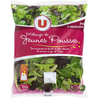 Image de U
Mélange de jeunes pousses(laitue rouge et blonde,tat soï),  sachet