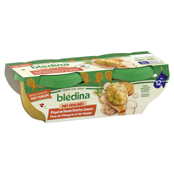 Blédina Bols Pour Bébé Patates Douces/veau Les Idees De Maman Bledina, Dès 12mois, 2x200g