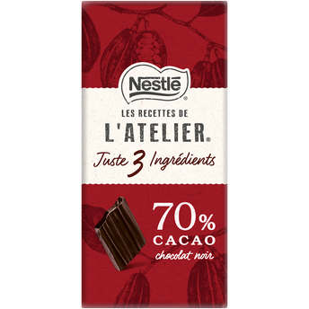 Image de Chocolat noir 70% NESTLE L'ATELIER - Tablette