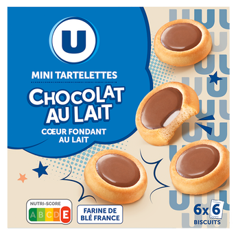 Image de U
Mini tartelette chocolat au lait coeur fondant au lait