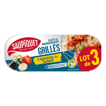 Saupiquet Filets De Maquereaux Grillés Légumes Du Soleil Saupiquet 3x120g 360g