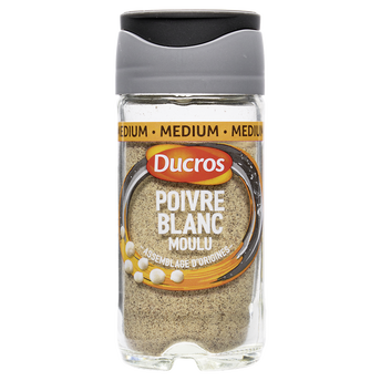 Image de Poivre blanc moulu DUCROS, flacon de