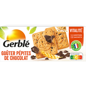 Image de Biscuits Goûter aux pépites de chocolat  GERBLE  -  3x4