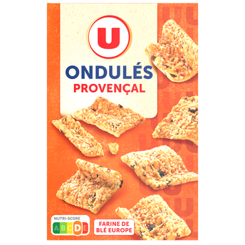 Image de U
Crackers ondulés aux fromages & aux herbes provençales