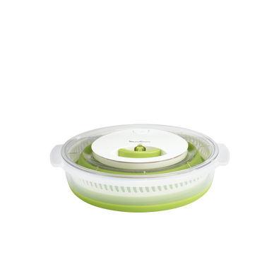 Camp4 Essoreuse à Salade Pliable Vert Citron Et Blanc Avec Couvercle Passoire Et Bol