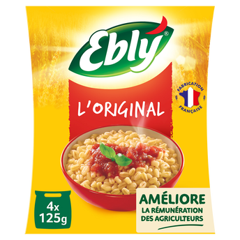 Image de Blé nature précuit cuisson rapide 10mn EBLY 500g (sachets