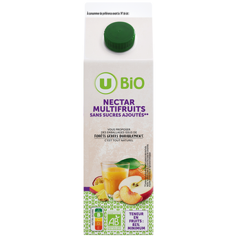 Image de U BIO
Nectar multifruits sans sucres ajoutés brique 1