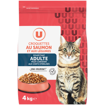 Image de U
Croquettes au saumon aux légumes pour chat