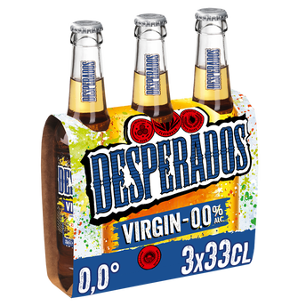 Image de Bière sans alcool aromatisée agrumes et zestes de citron DESPERADOS, pack de