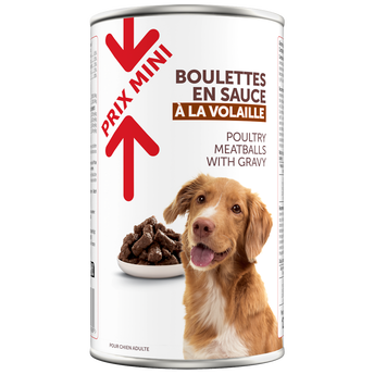 Image de Boîte pour chien Boulettes en sauce volaille PRIX MINI boite