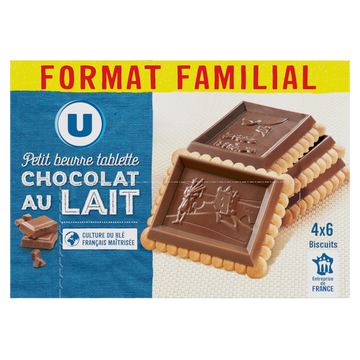 LU Petit Beurre Tablette Chocolat Au Lait U, 300g