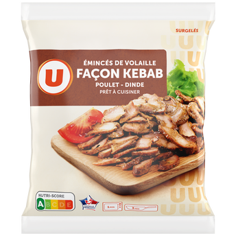 Image de U
Emincés de volaille cuits kebab sachet de