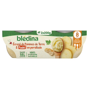 Image de Plat bébé pomme de terre poulet dès 8 mois BLEDINA