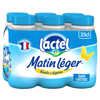 Image de Lait sans lactose 1,2% mg MATIN LEGER LACTEL UHT bouteille