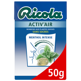 Image de Bonbons menthol intense activ'air ss sucres  RICOLA bte