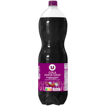 Image de U
Boisson gazéifiée saveur cola et cerise avec sucre et édulcorant