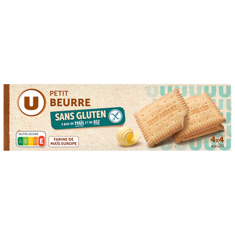 Image de U SANS GLUTEN
Petit beurre sans gluten  paquet de