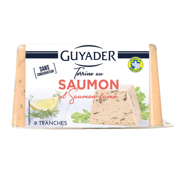 Guyader Terrine De Saumon Et Saumon Fumé Guyader, 350g