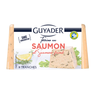 Guyader Terrine De Saumon Et Saumon Fumé Guyader, 350g