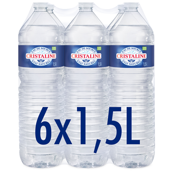 Image de Eau de source CRISTALINE, 6 bouteilles de