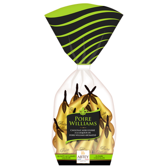 Image de Chocolat noir fourré liqueur poire Williams ABTEY, sachet x10