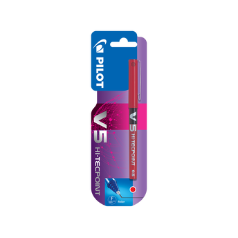 Image de Stylo roller V5 PILOT, encre liquide à niveau visible, rouge