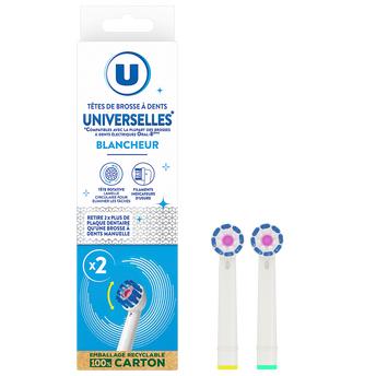 Image de U
Têtes de brosse à dents Universelles blancheur