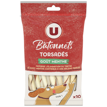 Image de U
Friandises Bâtonnets à mastiquer goût menthe