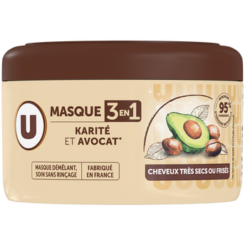 Image de U
Masque capillaire 3en1 Cheveux très secs ou frisés, karité & avocat